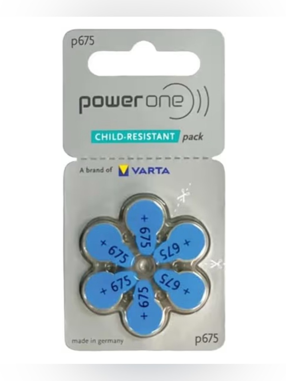 Wireless Hearing Aid Batteries - Blue (Size 675) - Pack of 3